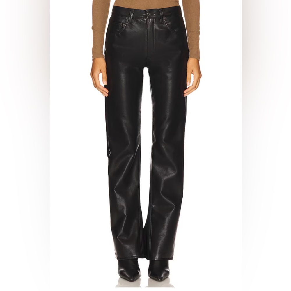 AGOLDE recycled leather boot cut pants